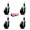 Service Caster 4'' Soft Rubber Wheel Swivel 1-1/4'' Expanding Stem Caster Set, 4PK SCC-EX20S414-SRS-114-4 - alternate 4